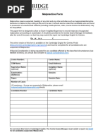 JCQ/M1 Malpractice Reporting Form | PDF