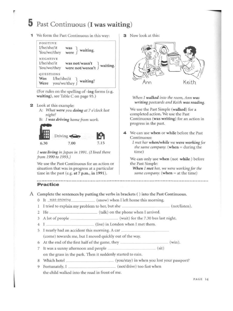 UNIT 3.2 - Past cont - in class- homework | PDF