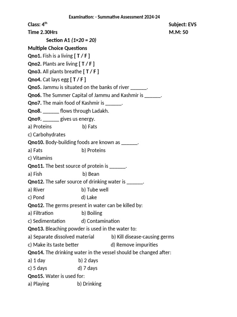 4th Evs | PDF
