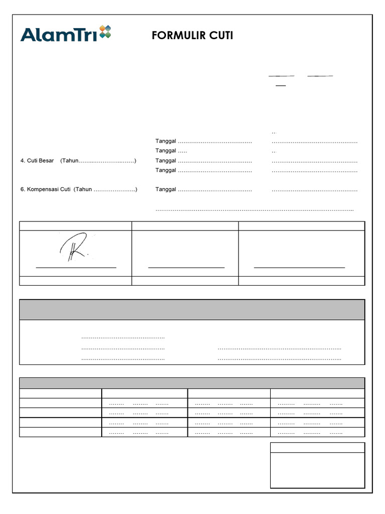 Form Cuti Muhammad Rasyid | PDF