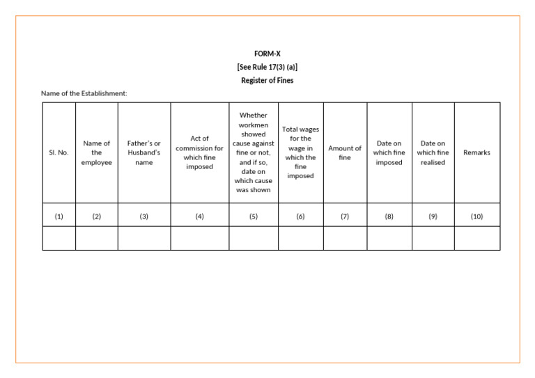 Form X | PDF