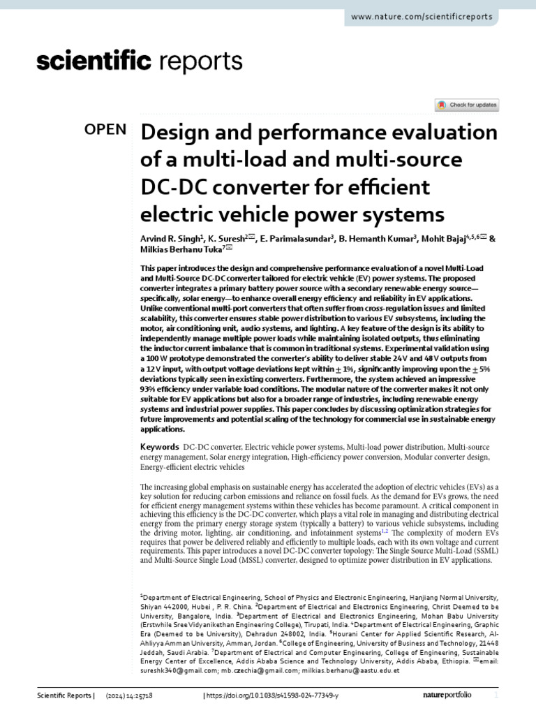 Design and Performance Evaluation | PDF | Electric Vehicle | Electrical ...