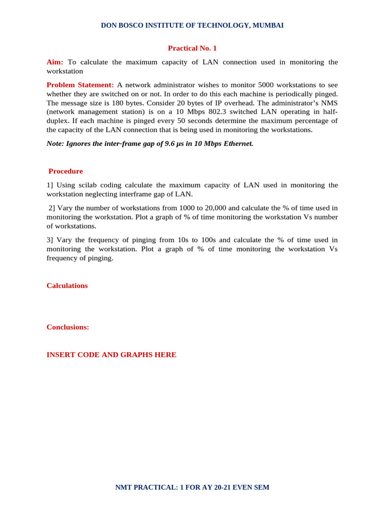 Practical No 1 NMT20-21 | PDF