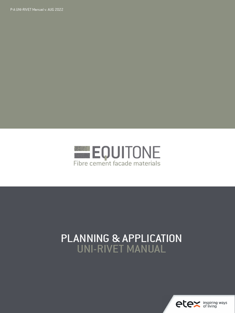 EQUITONE P-A UNI-Rivet Installation Guide | PDF | Drilling