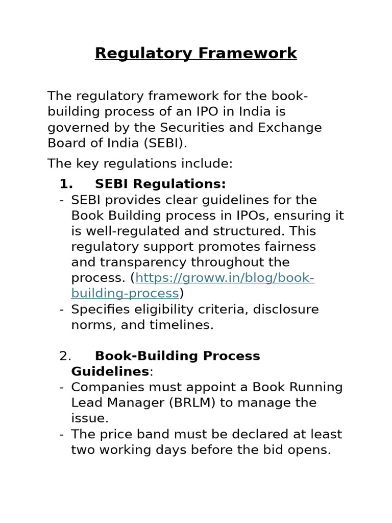 IPO Book-Building Process in India | PDF | Initial Public Offering ...
