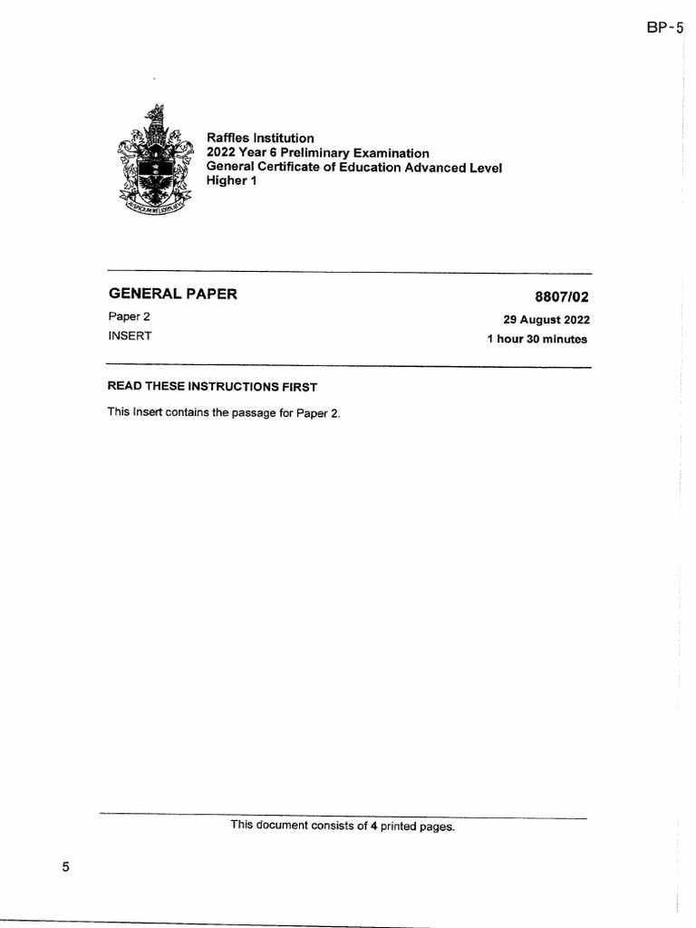 Alevel - GP - 2022 - Prelims - RI (1) - Pages | PDF