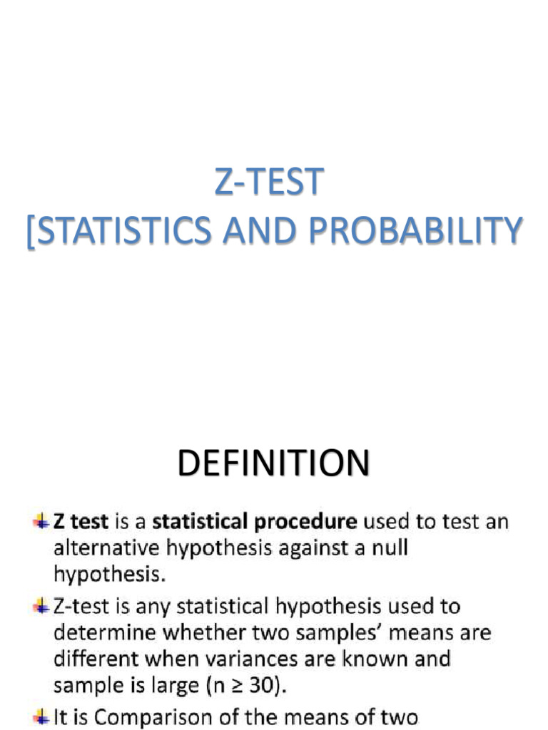 Z-Test: Calculating Z Scores Guide | PDF
