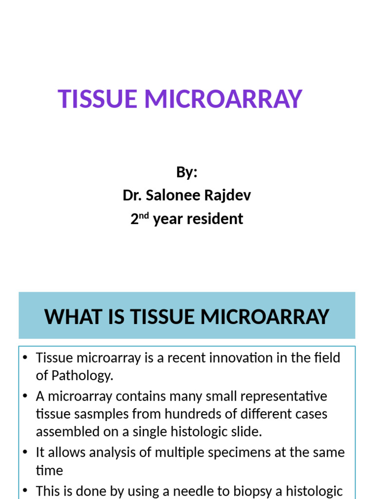 Tissue Microarray | PDF | Biopsy | Immunohistochemistry