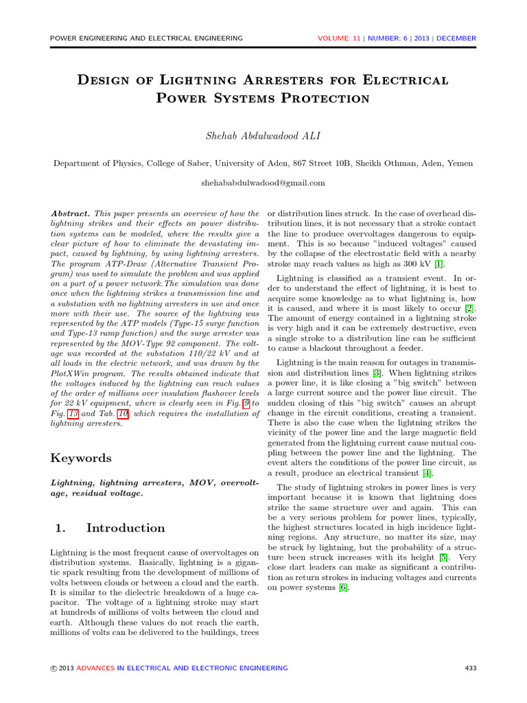 661-5246-1-PB Design of Lightning Arresters For | PDF | Insulator ...