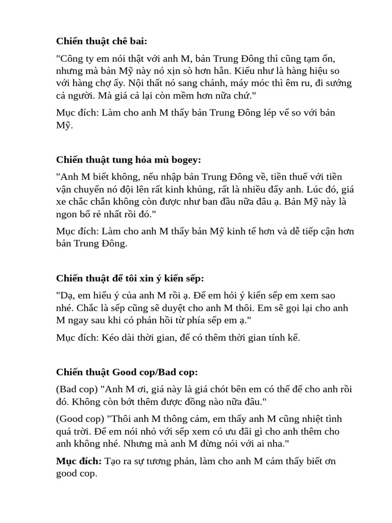 Chiến thuật chê bai | PDF