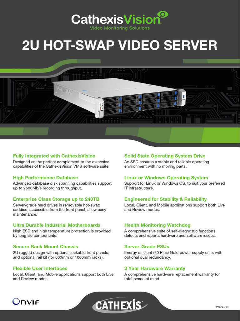 2U Hot-Swap Video Server Overview | PDF | Server (Computing) | Solid ...