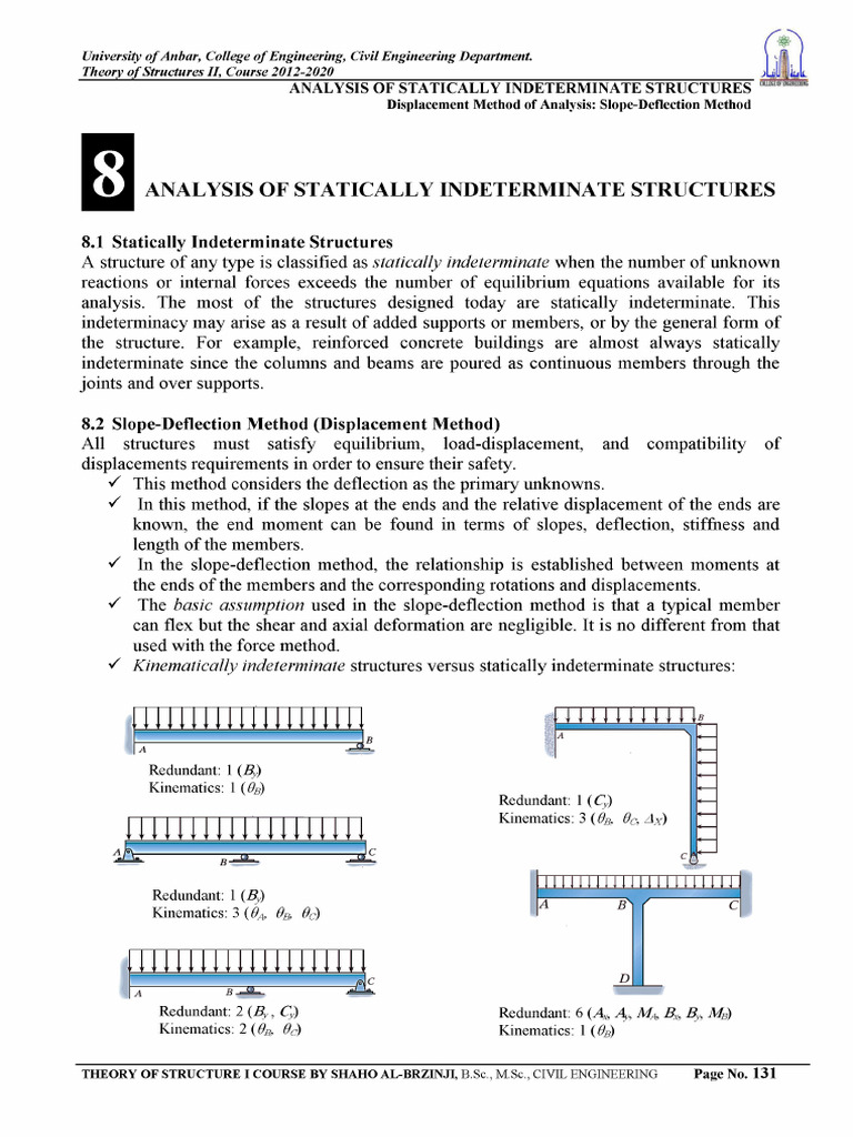 Theory of Structure II_01 | PDF