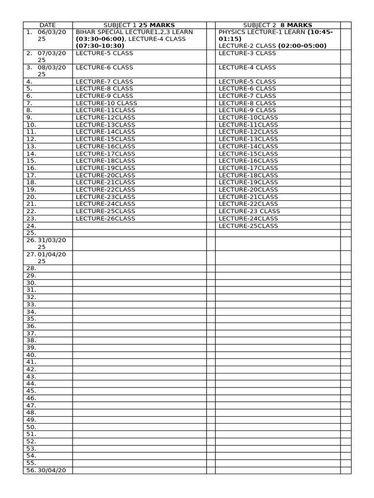 Daily task pdf