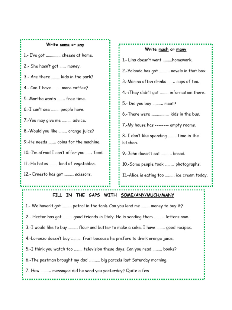 Fill-in-the-Gaps: Quantifiers Practice | PDF | Drink | Hot Drinks