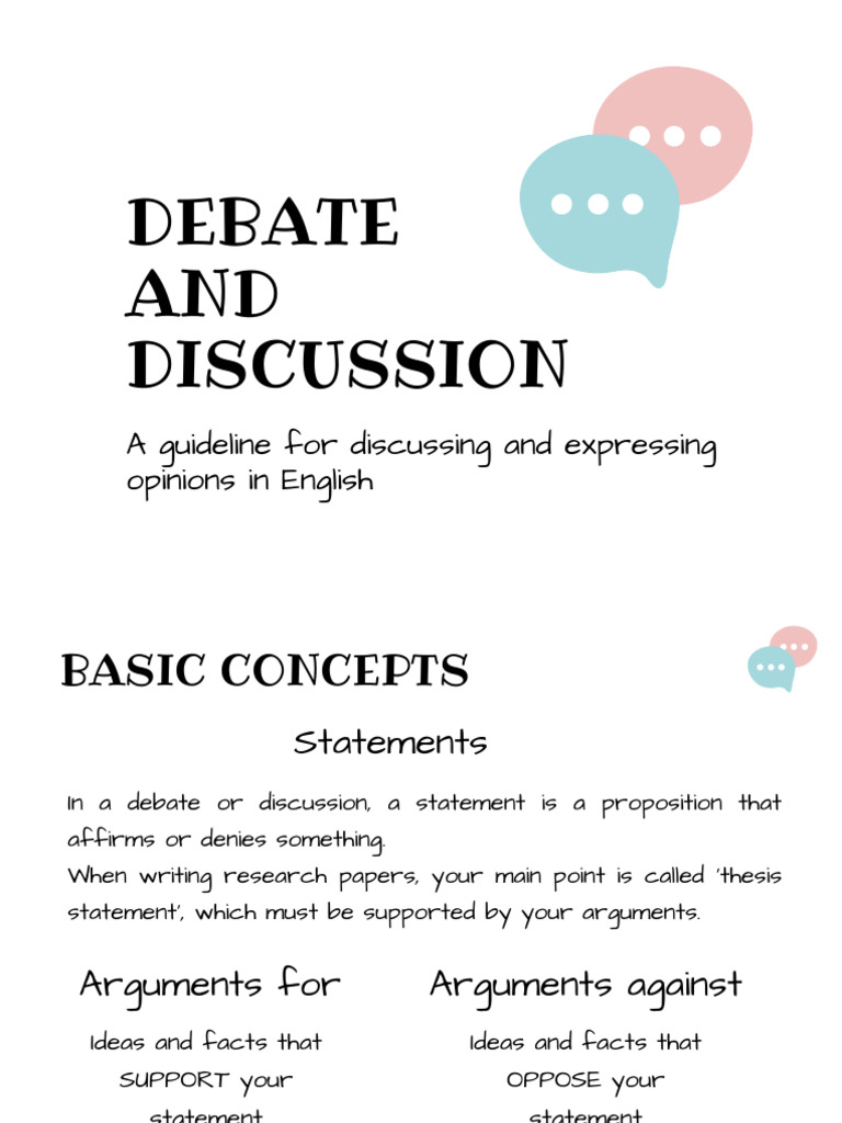 Guidelines for English Debates and Discussions | PDF | Sex Education