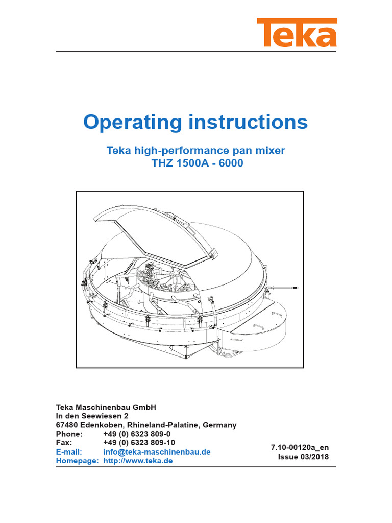 Teka Operating Manuel | PDF