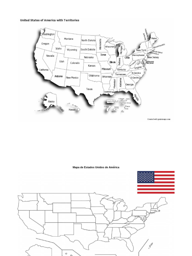 Mapa de Estados Unidos de America | PDF