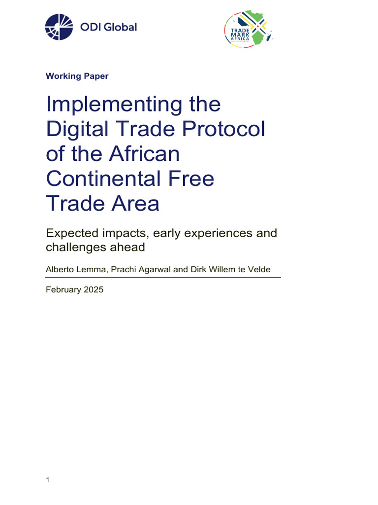 Digital Trade Protocol Of Afcfta Pdf Computer Security Security