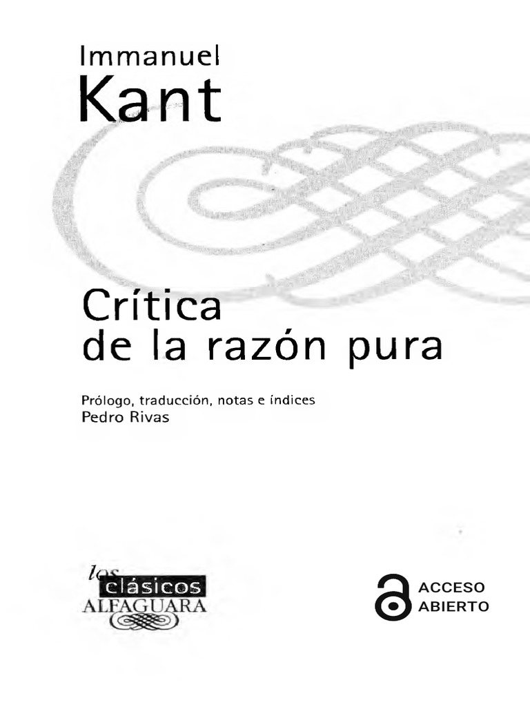 Distinción entre conocimiento a priori y empírico | PDF | Immanuel Kant ...