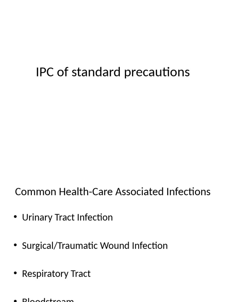 IPC Guidelines for Infection Prevention | PDF | Hand Washing | Hygiene