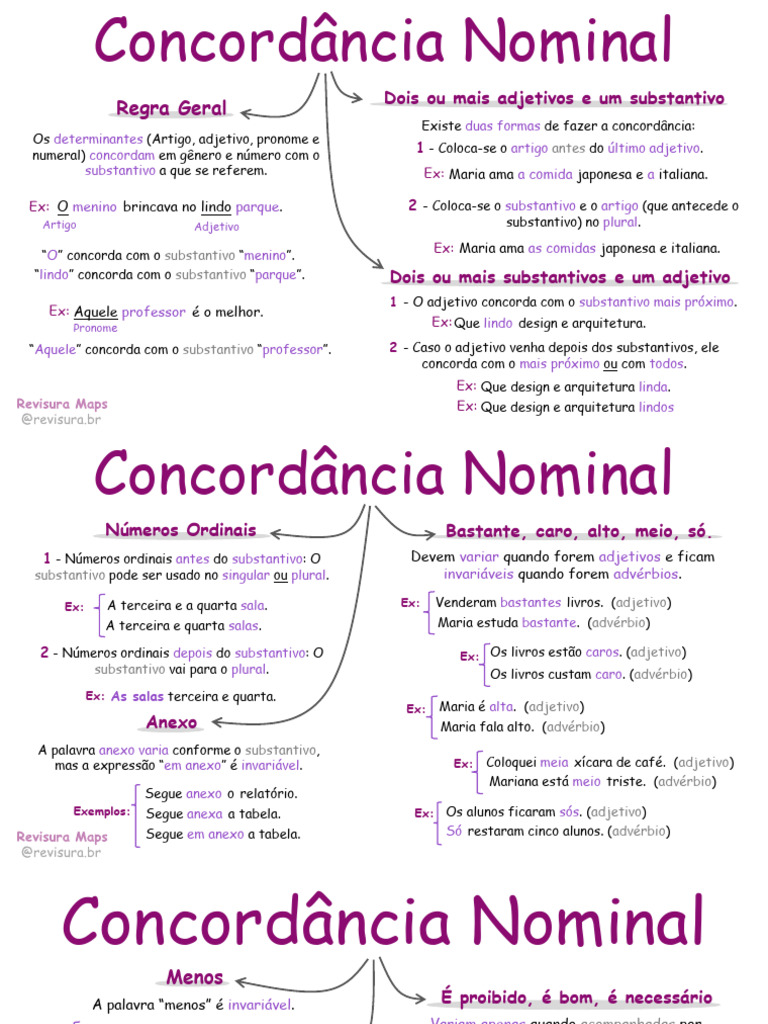 Guia Completo de Concordância Nominal | PDF | Substantivo | Adjetivo