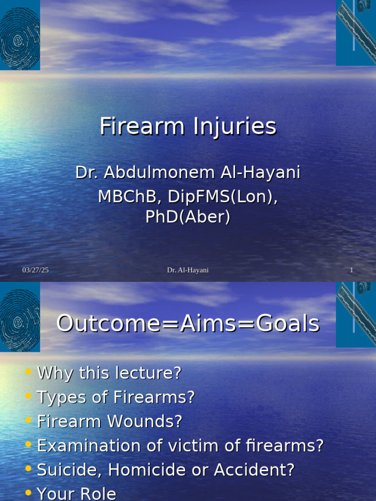 Firearm Injuries | PDF