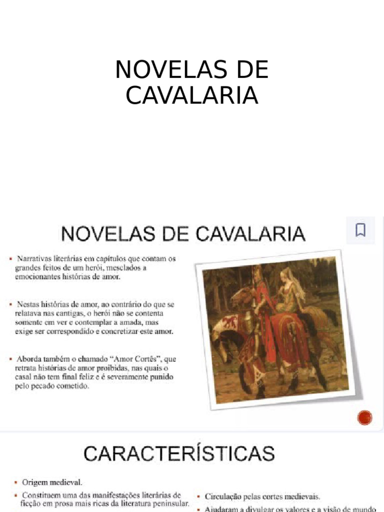 Novelas de cavalaria | PDF