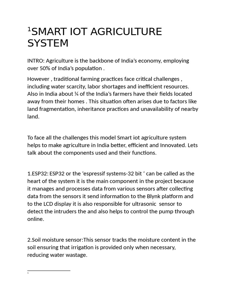 Smart IoT Solutions for Indian Agriculture | PDF | Agriculture ...