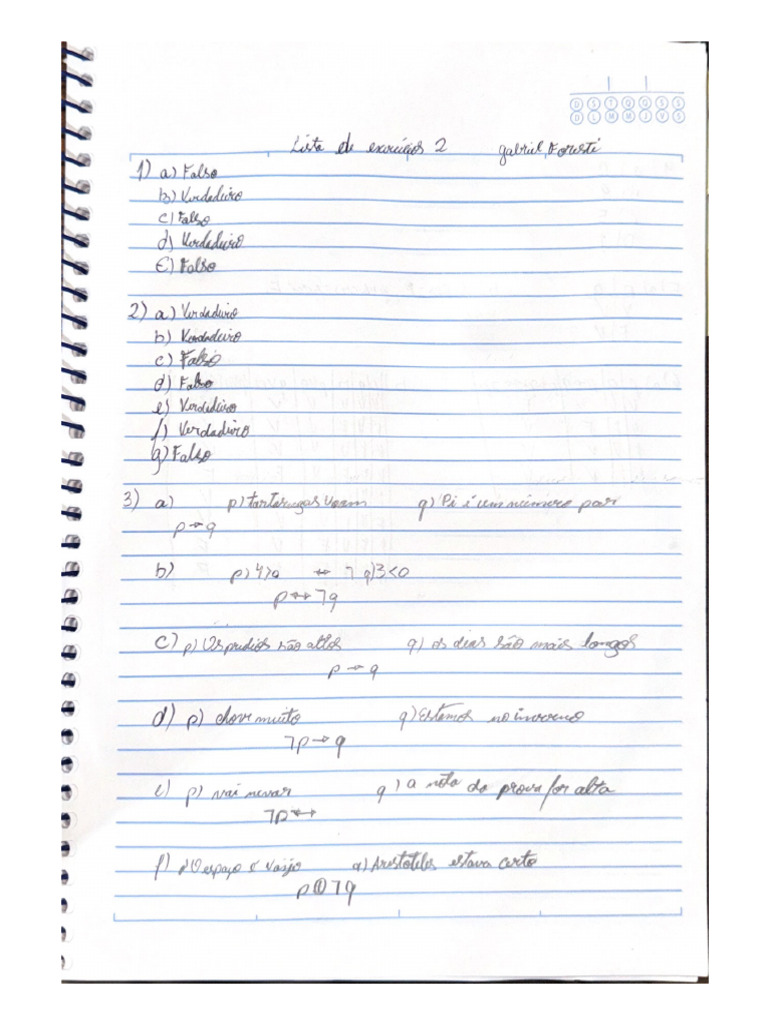 Lista 2 Gian Segundo Sem | PDF