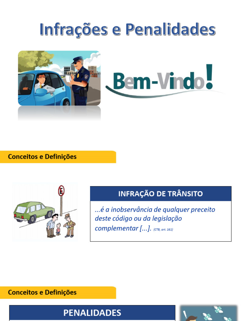 Infrações e Penalidades de Trânsito | PDF | Lesão corporal (crime)