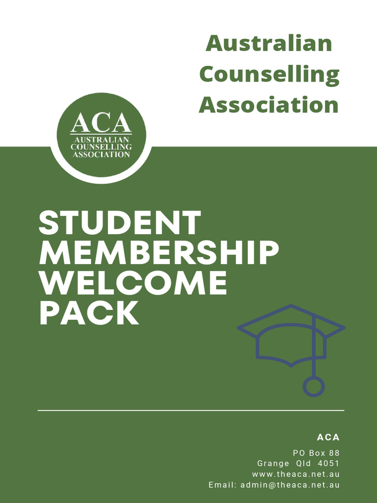 ACA Student Membership Benefits Guide | PDF | Psychotherapy ...
