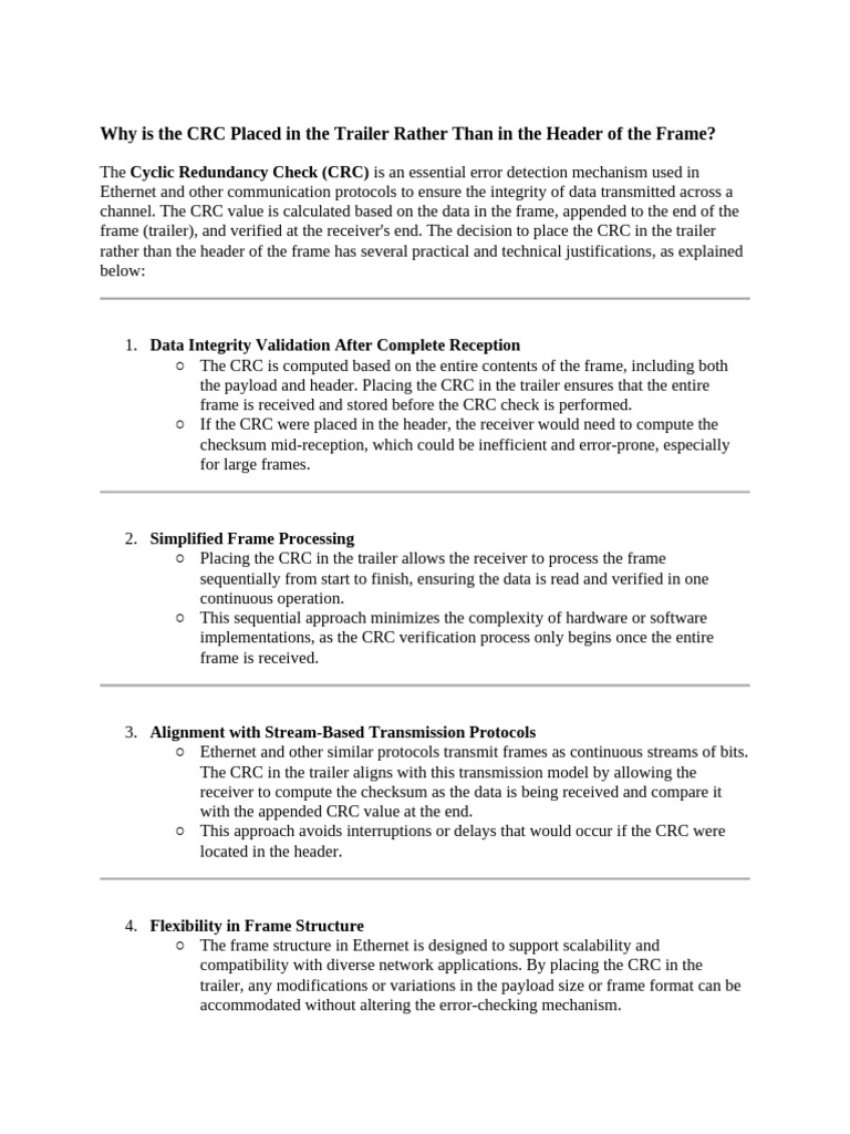 Cyclic Redundancy Check (CRC) | PDF | Error Detection And Correction ...