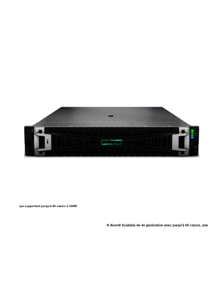 Serveur HPE ProLiant DL380 Gen11 | PDF | Serveur (Informatique) | Cloud ...