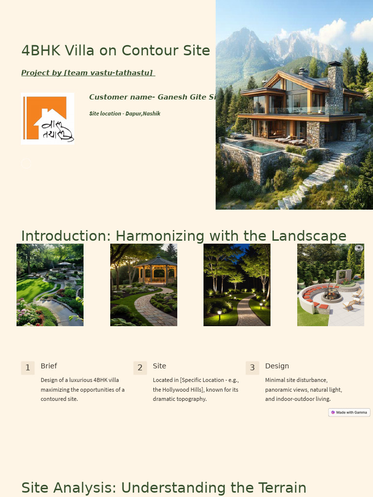 4bhka Villa PDF For Ganesh Gite Sir | PDF | Contour Line | Landscape