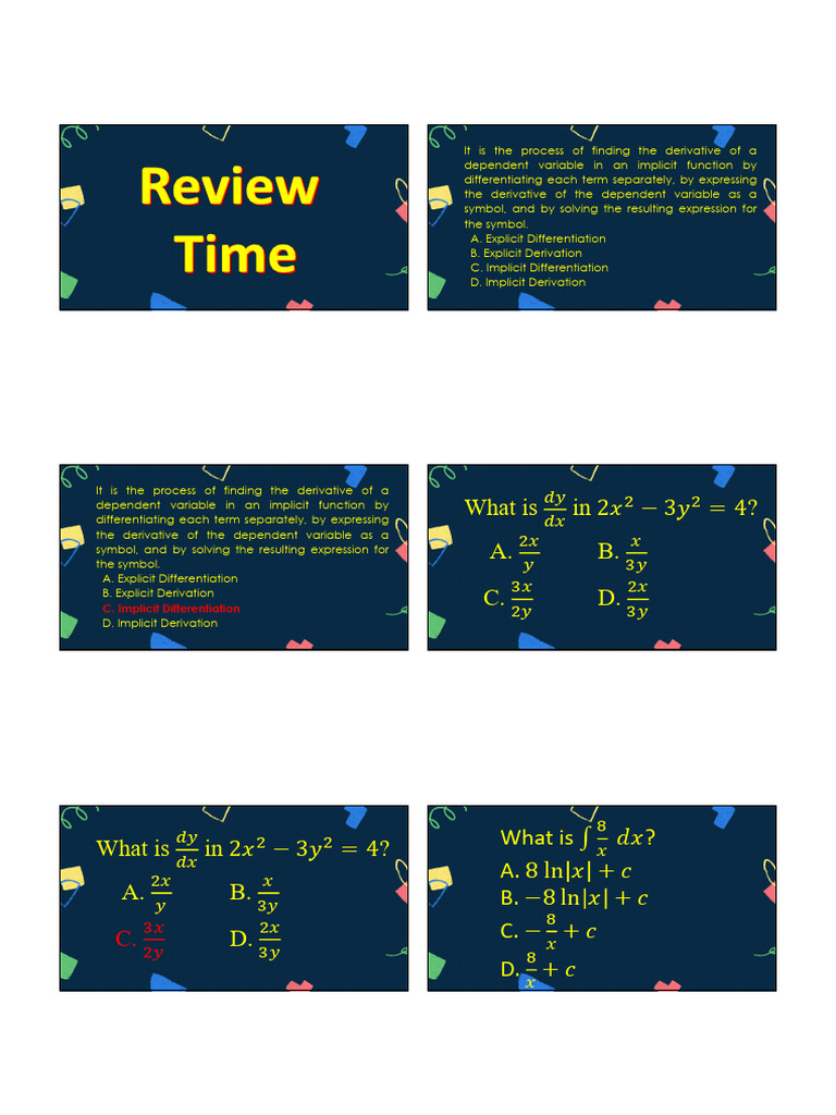 Implicit and Explicit Differentiation Guide | PDF | Derivative ...