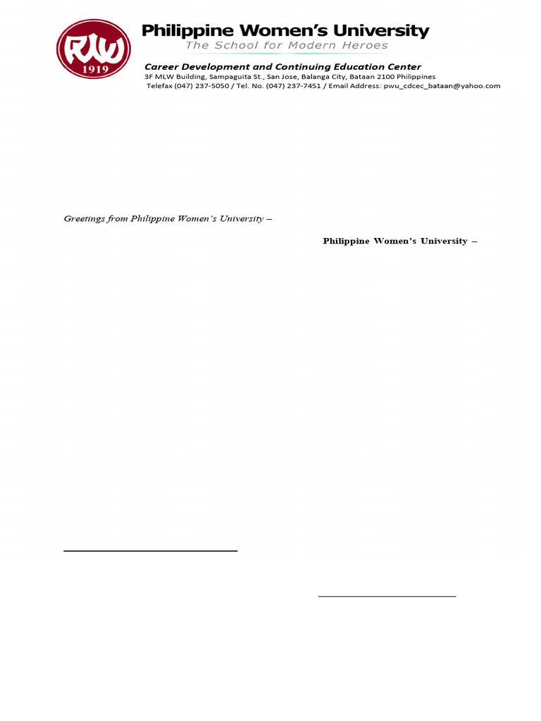 Internship Request for Hospitality Students | PDF