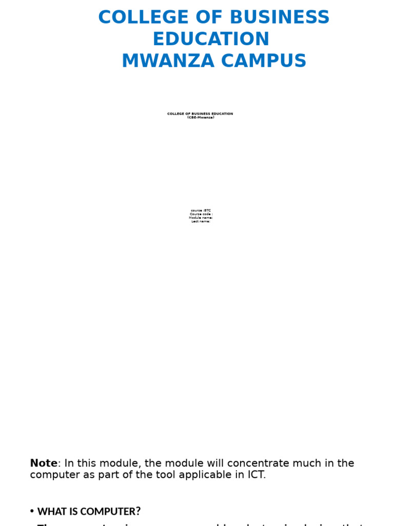 Understanding Computer Basics and Functions | PDF | Random Access ...