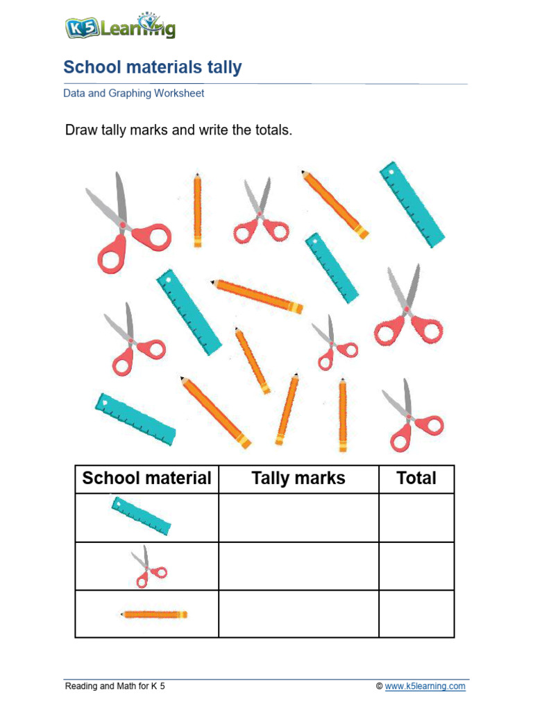 Grade 1 Tally Sheets B | PDF