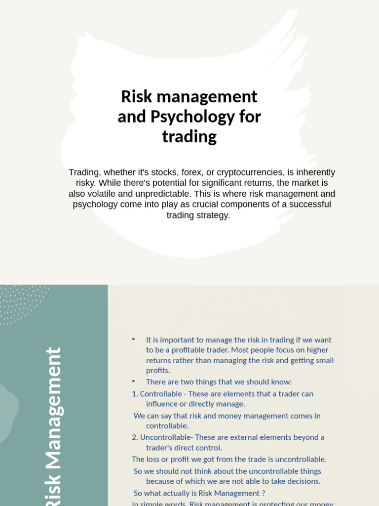 Trading Risk Management & Psychology | PDF | Order (Exchange) | Risk