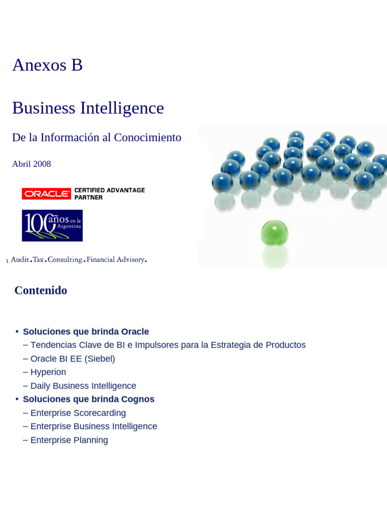 Soluciones de Business Intelligence de Oracle | PDF | Inteligencia de ...