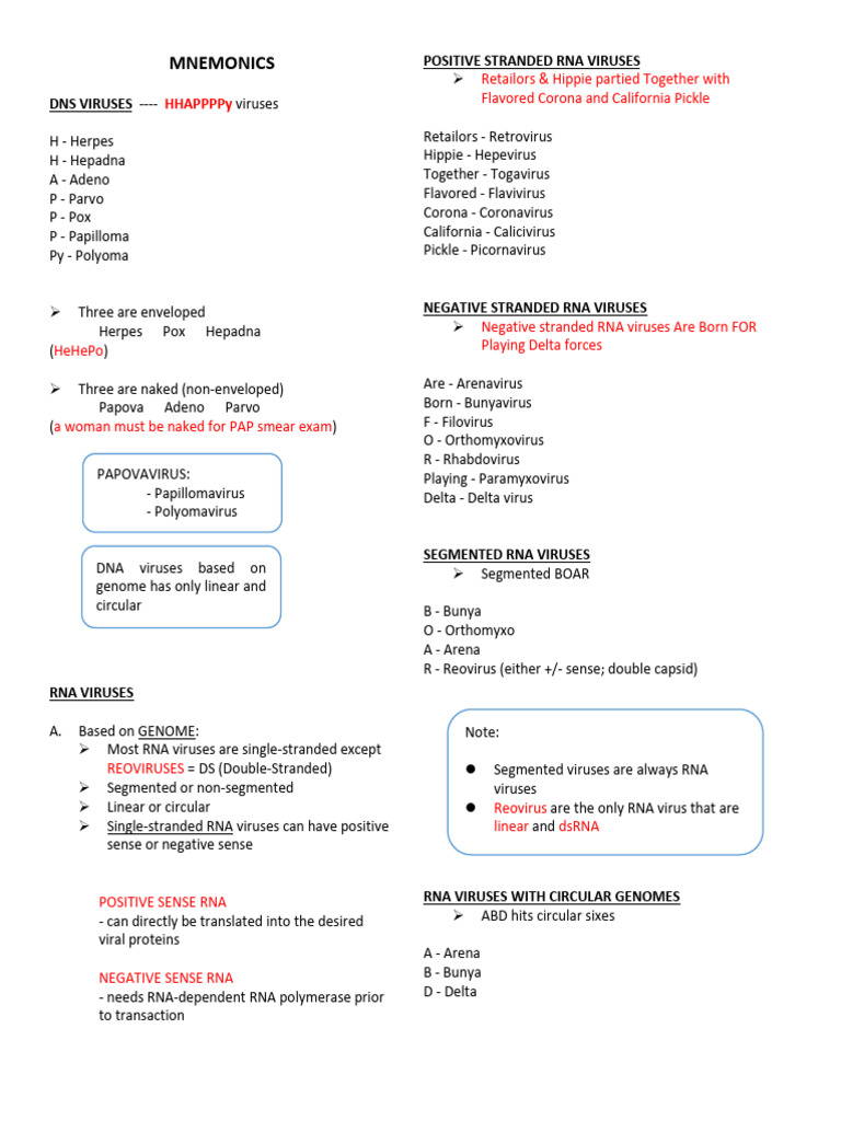 Overview of RNA and DNA Viruses | PDF | Virus | Hepatitis B