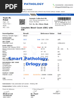 Dr Lal PathLabs Sample Report Format | PDF | Pathology | Doctor Of Medicine