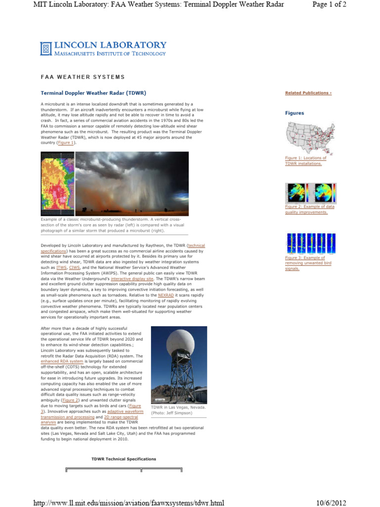tdwr | PDF | Radar | Meteorology