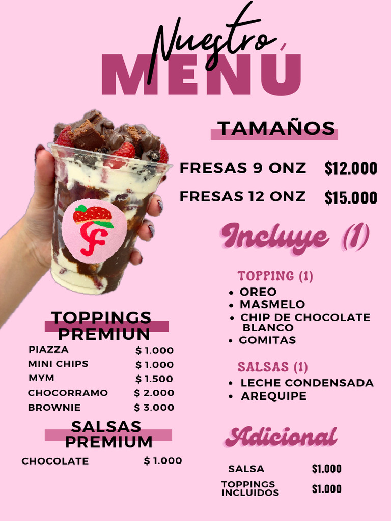 Menú Chica Fresa | PDF