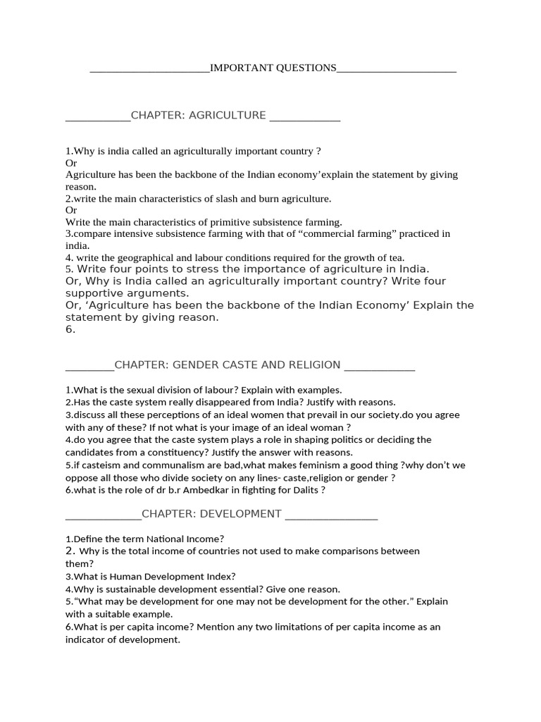 Importance of Agriculture in India | PDF | Underemployment | Caste
