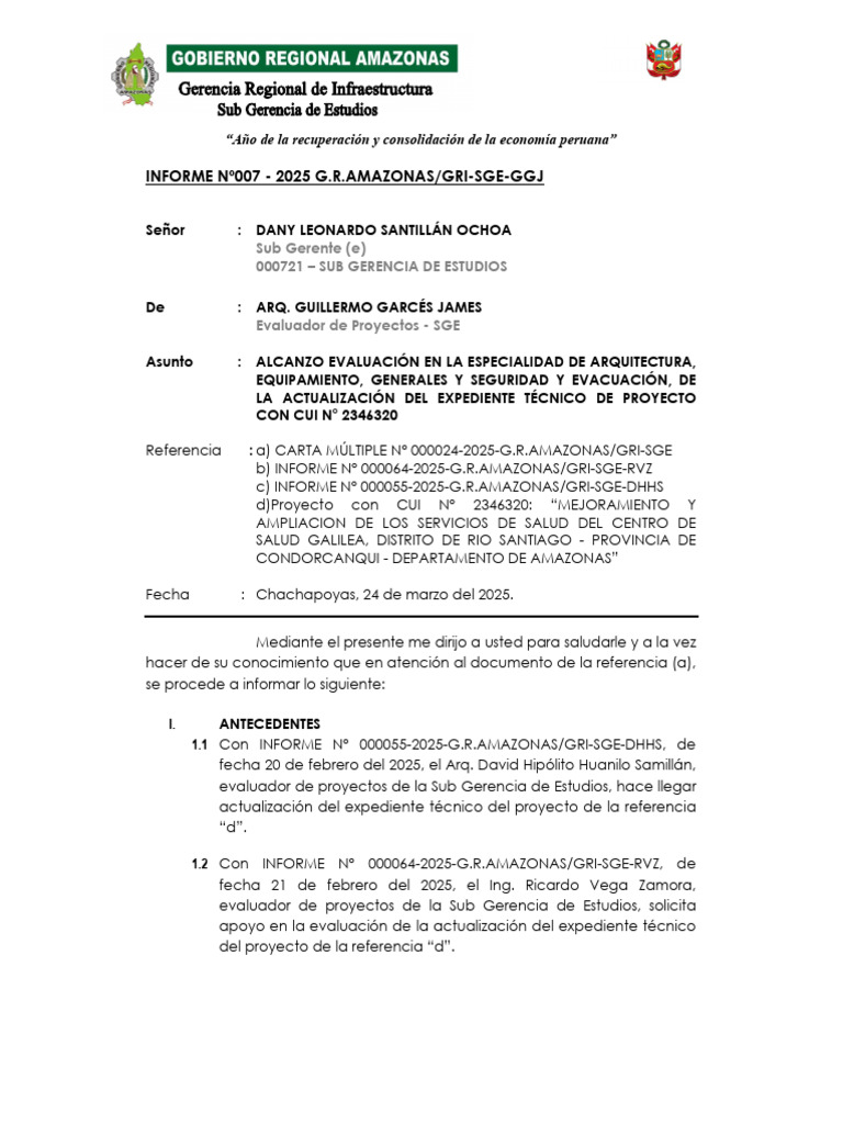 Informe 0Q Arq | PDF