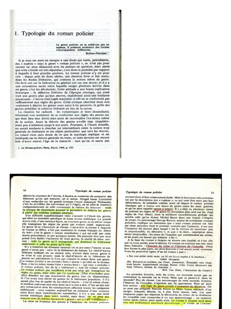 Typologie Du Roman Roman Policier | PDF