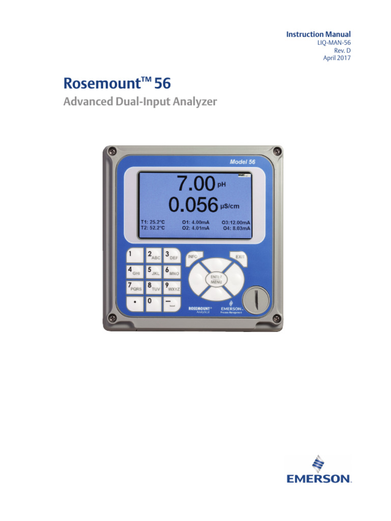 Rosemount 56 | PDF | Menu (Computing) | Relay