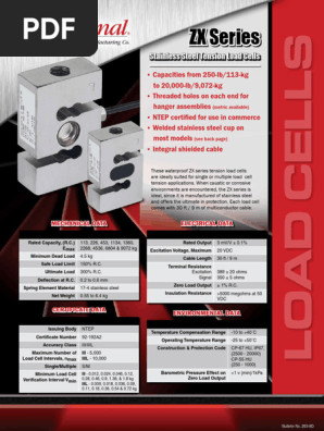 、 CARDINAL CELDA DE CARGA ZX TIPO S ACERO INOXIDABLE (3) | PDF