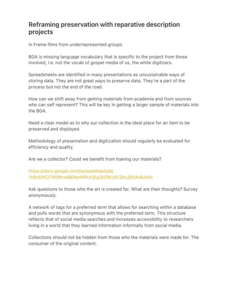 Reparative Description in Preservation | PDF